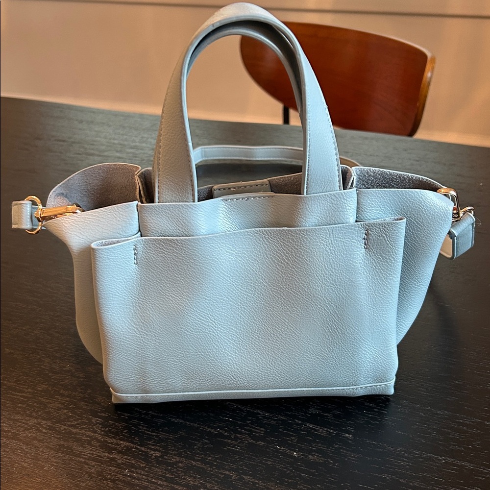 Only worn once! Anthropologie Small Faux-Leather Tote Bag - Picture 5 of 8